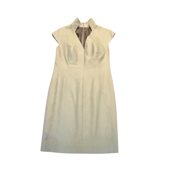 Akris Dresses & Skirts - Akris Cotton/Silk Blend Olive Green V neck Shift Dress Size 10 MSRP $2960